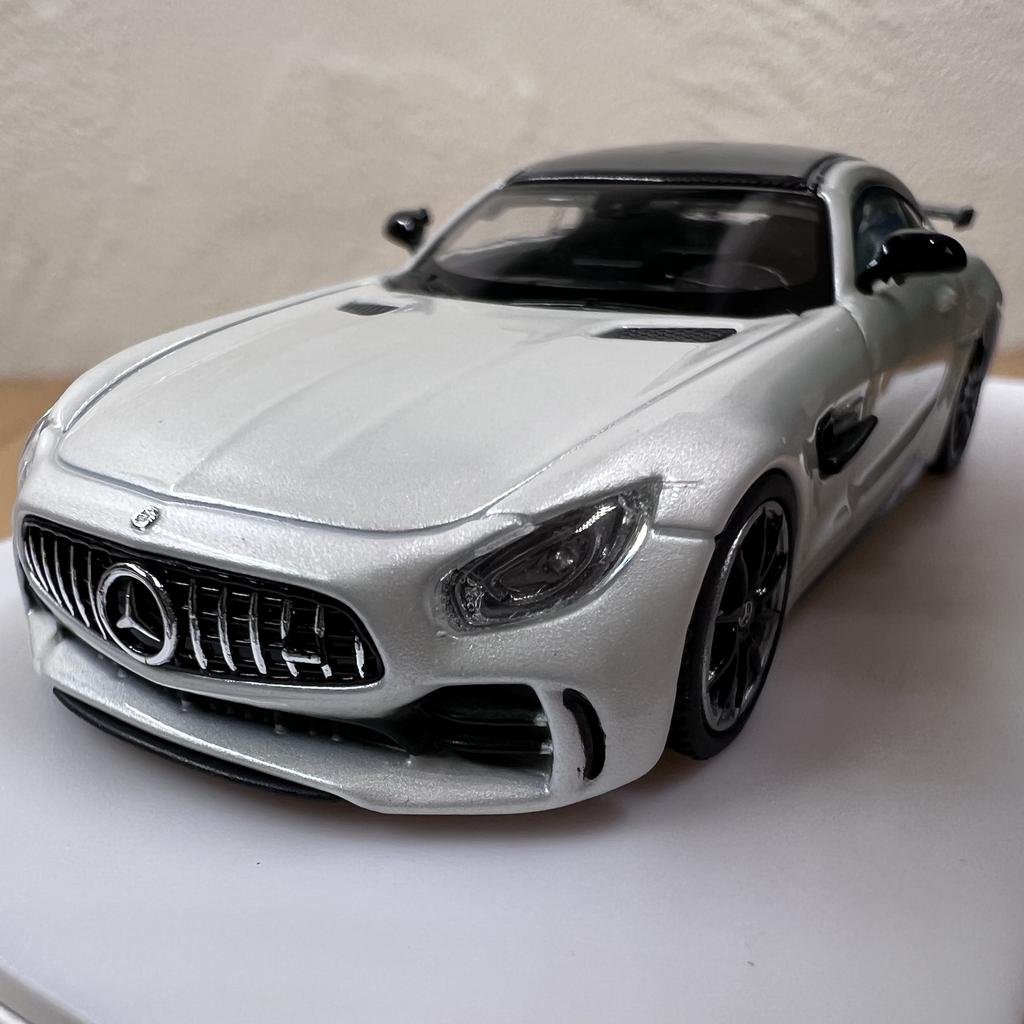 Diecast MJ 1:64 Scale Mercedes-Benz AMG GTR Supercar Alloy Car Model Collectible Toy Gift Souvenir Display Ornament