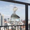 Yousheng Edelstahl Spiral-Windspiel, Hängendes reflektierendes Windspiel mit Haken, 3D-Windspiel für Innen Außen Garten Hof