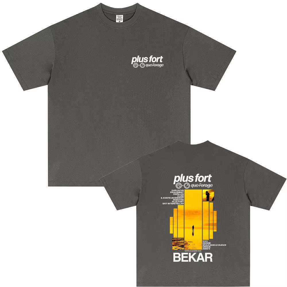 Rapper Bekar Plus Fort Album Graphic Tshirt Men Women Hip Hop Fashion Pop Music Tshirt Unsiex High Quality Soft Cotton T Shirts M