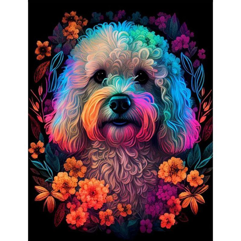 DIY Diamond Painting Dog Fantasy Full Square Round Embroidery Mosaic Animal Picture Of Rhinestones Home Decoration Gift