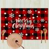 Christmas Table Mats Holiday Dining Placemats for Xmas Table Decor Snowflake Table Runner Waterproof Festive Accessories