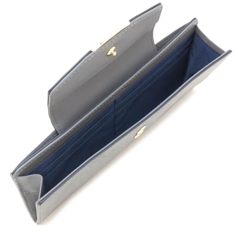 Thin-gusseted long wallet, Dantelle Purse 85-1573, Gray