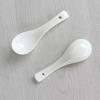 Pure White Ceramic Small Spoon Hotel Restaurant Soup Spoon Home Spoon Porcelain Soup