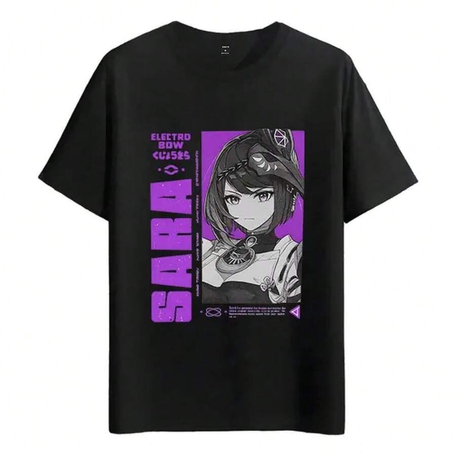 Cotton Unisexs TShirts Tshirt Muscle Freaks Sara Genshin Impact Estilo Camiseta1 Piece 100 Cotton M