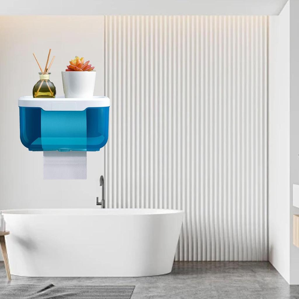 Waterproof Storage Bathroom Storage Box Toilet Paper Storage Rack Punch - Free Wall - Mounted Paper Roll Holder
