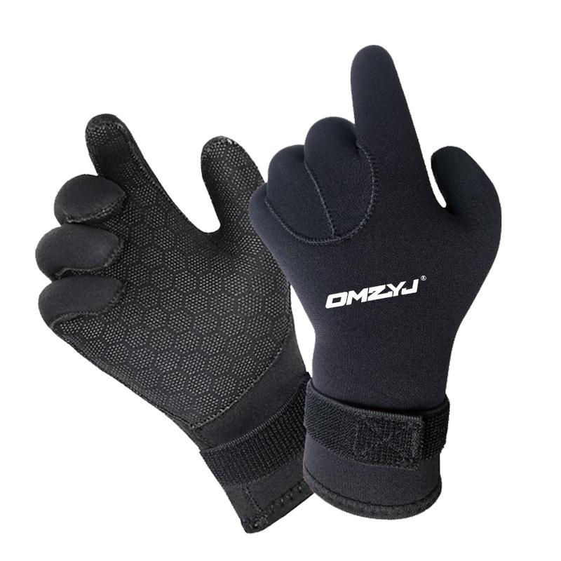 Men's Winter Diving and Fishing Gloves 3mm/5mm - Anti-slip, Anti-puncture, Wear-resistant, Warm, Cold-proof Scuba Wetsuit Gloves