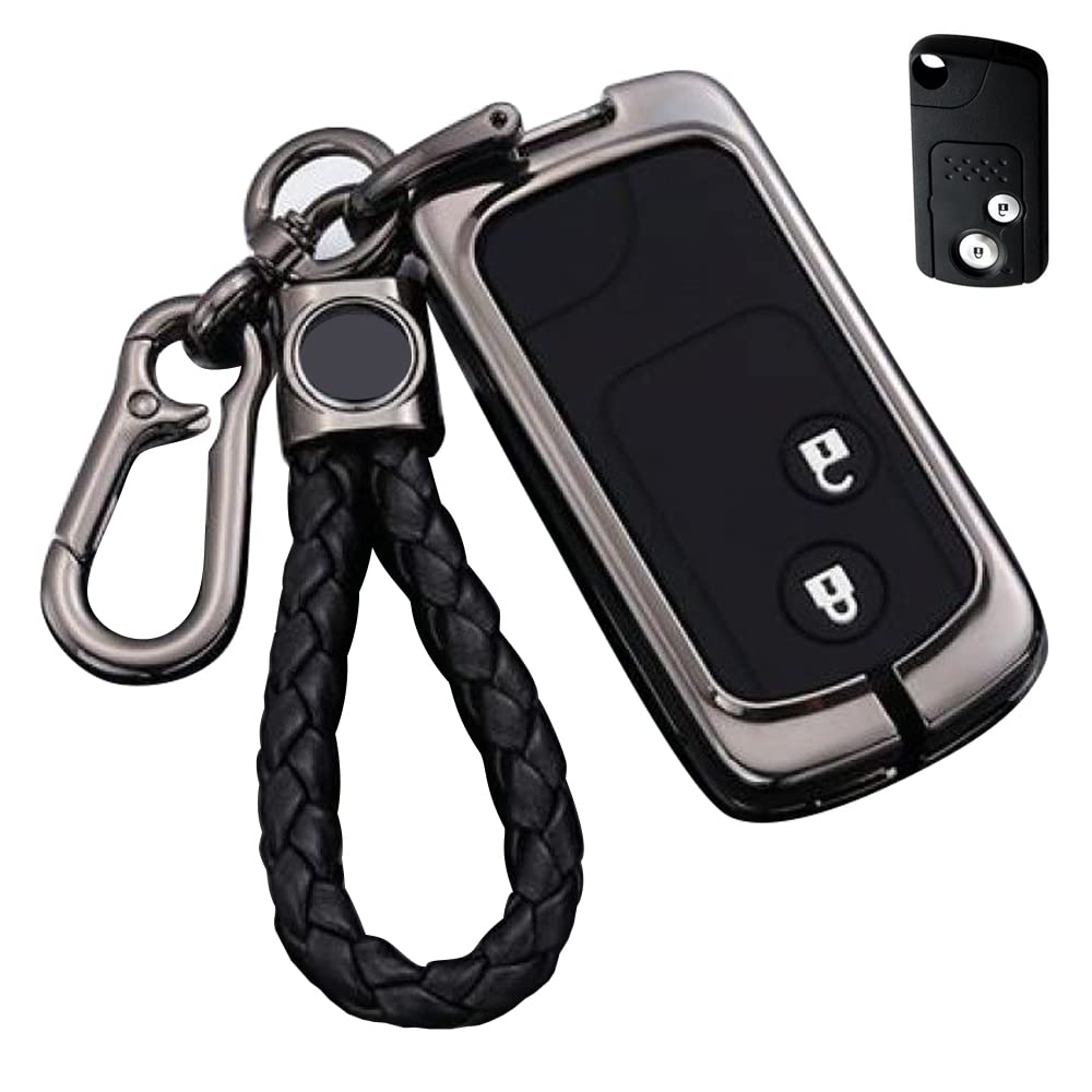 

Чехол для ключа для смарт-ключа Honda Чехол для ключа Сплав Держатель для ключей, разработанный исключительно для Honda Подходит для 2J XY Honda Чехол для ключа [LETINGFAR] и т. д.. (черный) чёрный