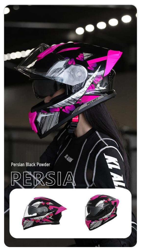 Certified Full Face Motorcycle Helmet for Men & Women, Warm, All-Season, for Electric Vehicles and Winter Riding