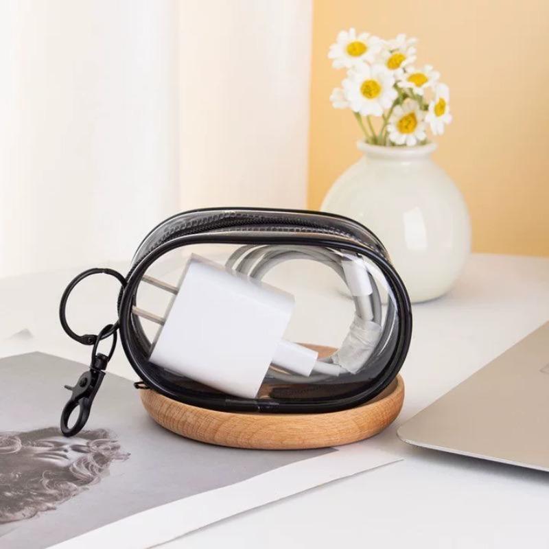 

Travel Transparent Charger Storage Bag, Mini Portable, Used for Chargers, Headphones, Lipstick, Space Saving Travel Supplies