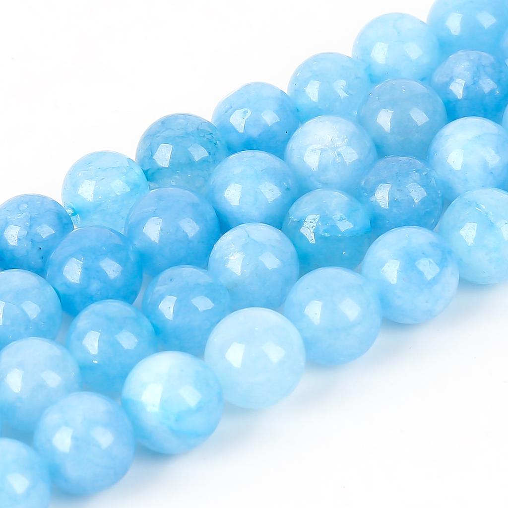Natural Stone Pink Quartz Amethyst Turquoise Agates Round Loose Beads For Jewelry Making Bracelets DIY Accessories Natural Beads