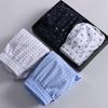 Men's Trendy Cotton Boxer Briefs - Fashion Print, Breathable, Loose-Fit, Flat Leg Design