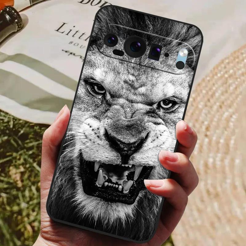 For Google Pixel 9 Pro XL Case Cool Painted Silicone TPU Soft Cover for Googe Pixel 9 9 Pro 8A Cases Black Protective Shells