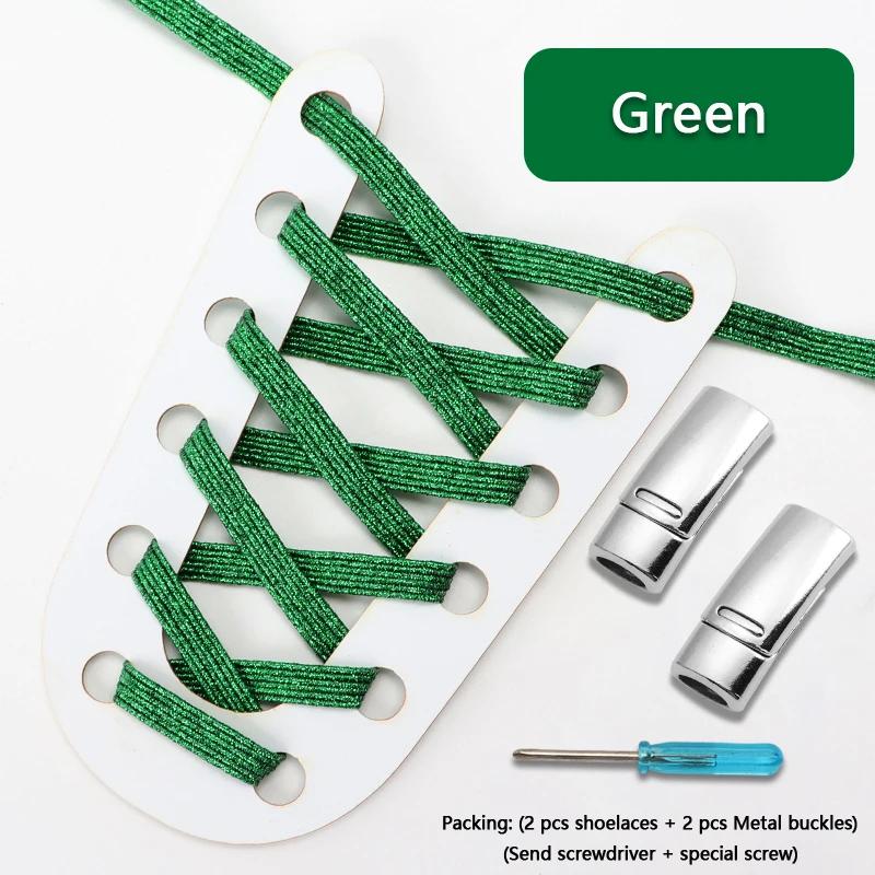 Colorful Elastic Laces Sneakers Magnetic Lock Shoe laces without ties Kids Adult Tennis No Tie Shoelaces for Shoes Accessories