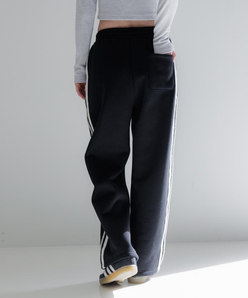 KITTY POTTERY Lace Line Tape Sweatpants Black