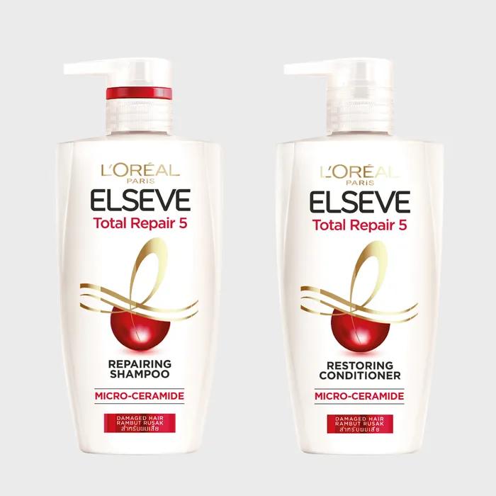 [2 types] Total Repair 5 Deep Cleansing Shampoo + Repairing Conditioner (Cross-selection) Total Repair 5 Repairing Conditioner x2