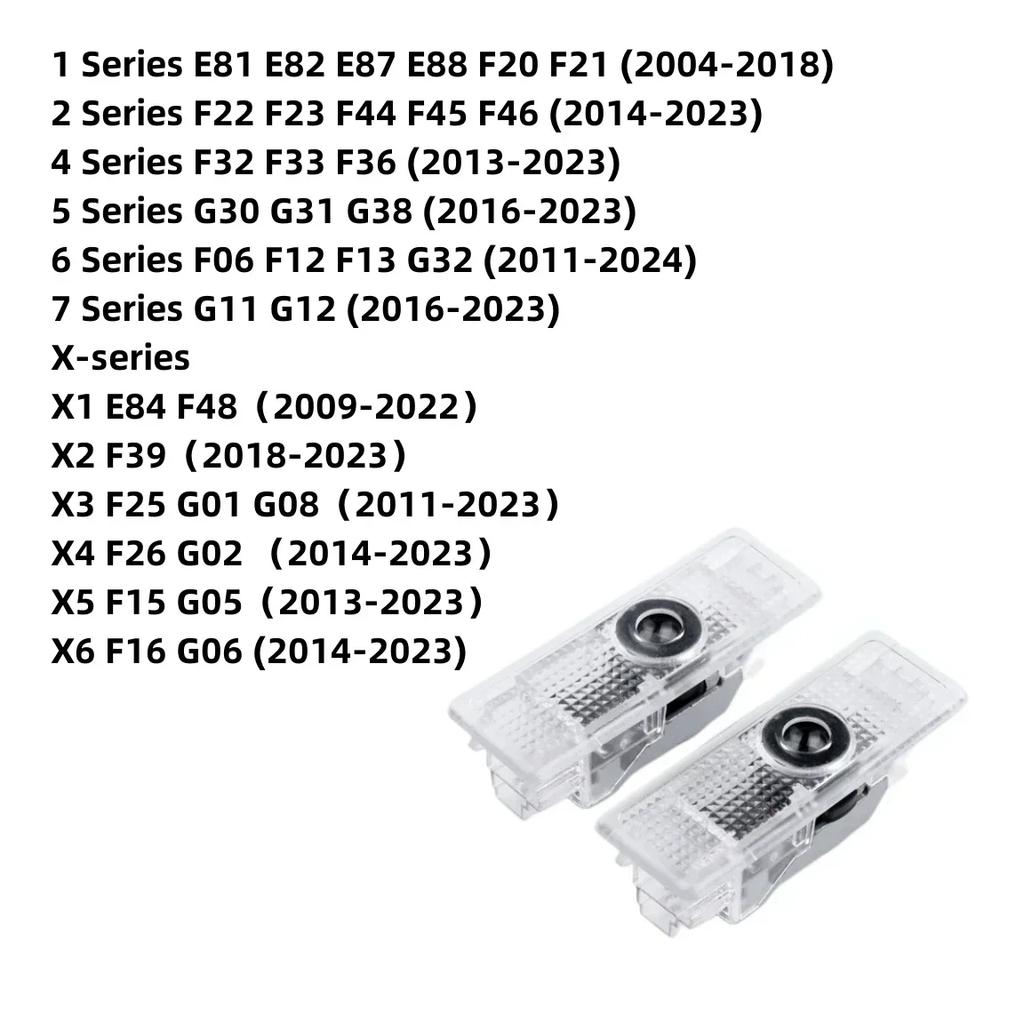 Luz LED de sombra fantasma de bienvenida para puerta de coche HD, para BMW 1, 2, 3, 4, 5, 6, 7 Z X Series Z4 G11 G30 X1 F48 X2 F