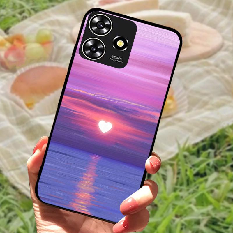 Für ZTE Blade V50 Smart Case Hülle Silikon Weich Marmor Schwarz Bumper Funda Coque für ZTE V50 Design 4G Schutz V50Smart