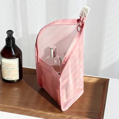Standing Toiletry Bag Travel Toothbrush Organizer Foldable Stand-up Toiletry Bag Cosmetic Organizer for Dresser Bathroom Countertop