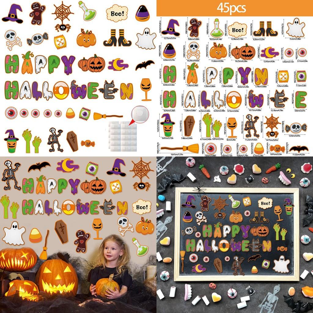 Blackboard Event Halloween Stickers Set With Paper Card Labels Party Decor Props