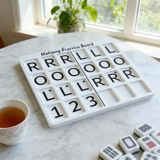 Bærbar Mahjong Øvelsesbræt 3D-printet Mahjong Solo Træningsværktøj Amerikansk Mahjong Strategihjælp Letvægts Mahjong Spillere Øvelsesværktøjer