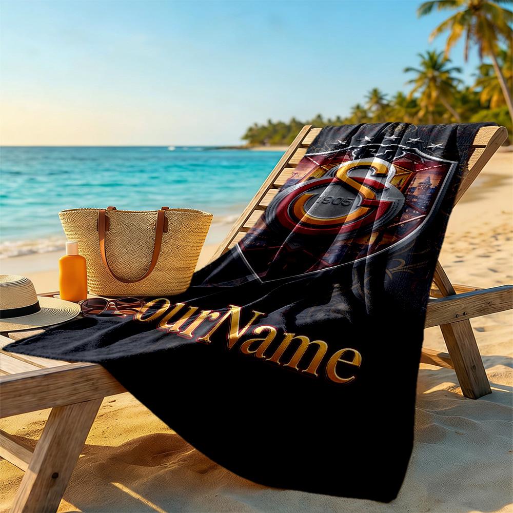 Galatasaray Personalized Name Beach Towel Super Soft Microfiber Quickdry Fabric Suitable For Sports Travel Swimming Yoga Bathroom Beach And Pool