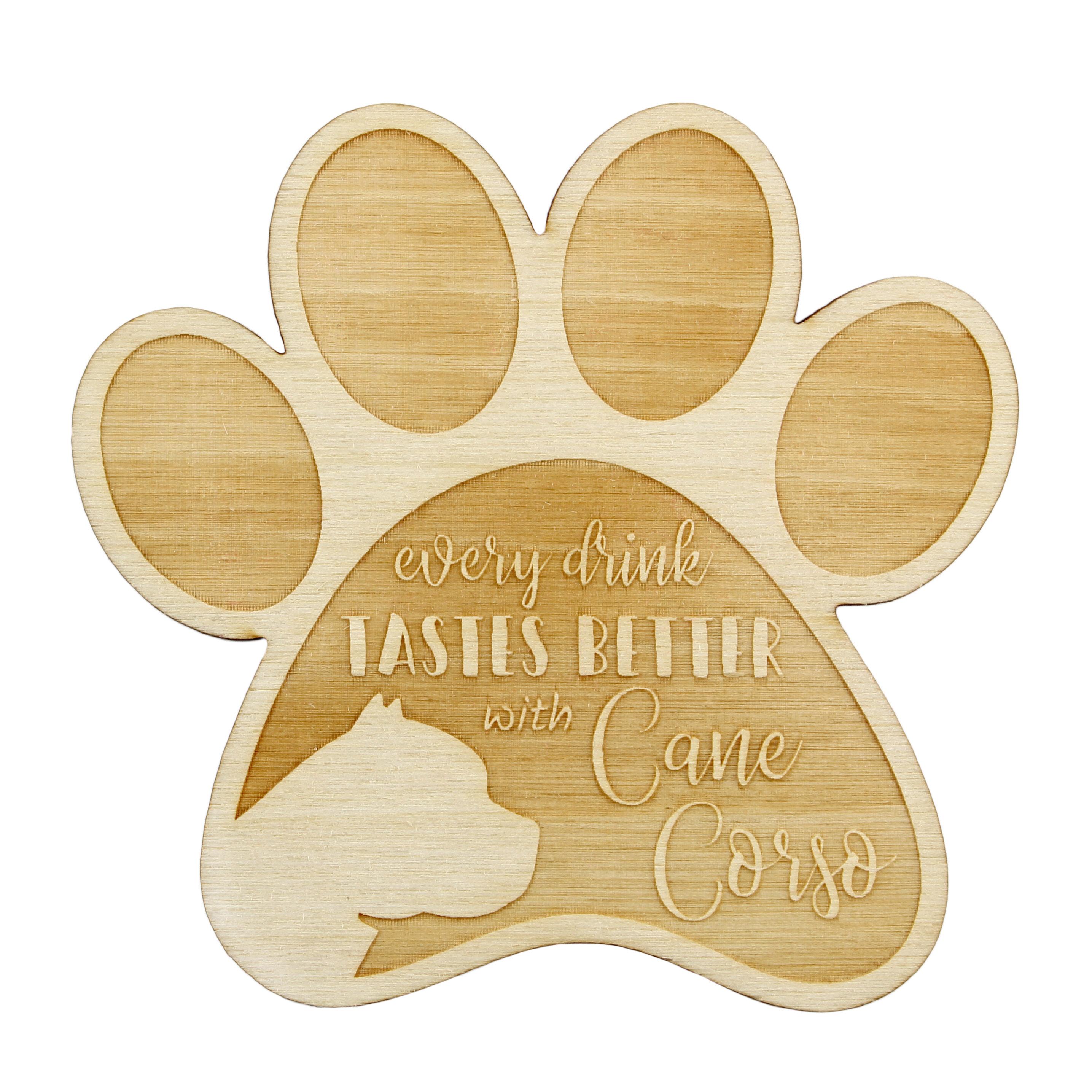 

Cane Corso, Italian Cane Corso - Mug coaster, engraved coaster with dog, gift for dog lover by Art-Dog brand