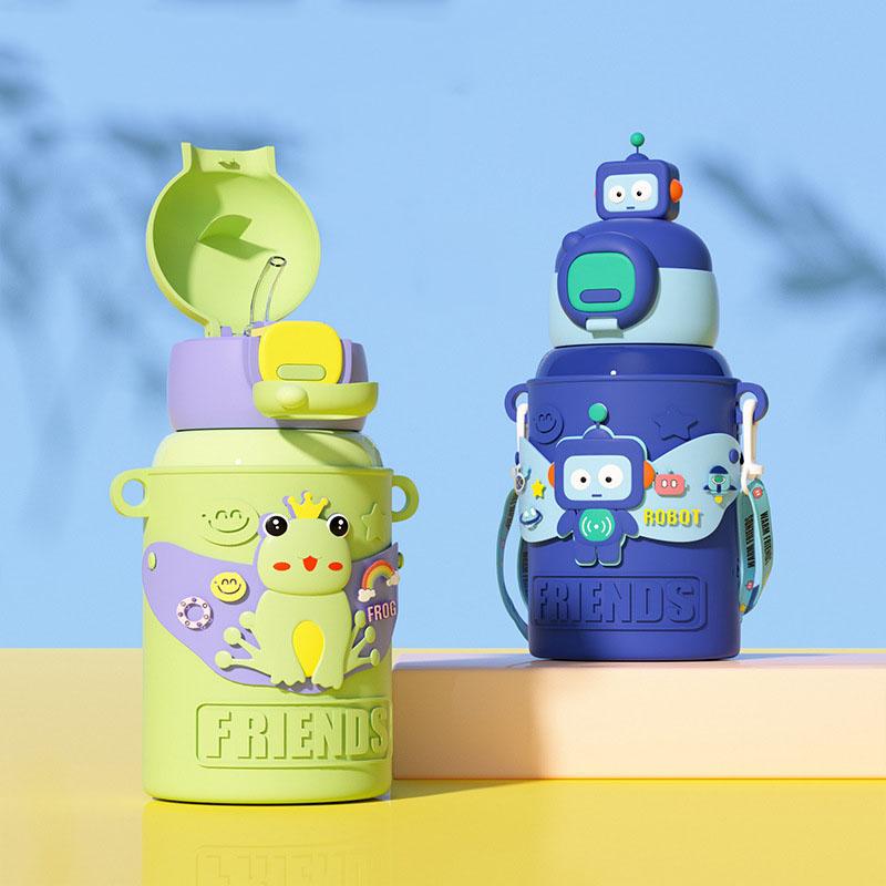 450ml Drinking Mug Insulated Bottle Beverage Tableware Thermocup Baby Thermos Mug for Kids Girls Boys Thermal Water Bottle Mug
