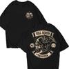 Summer Tough Guy Trendy Locomotive Retro Shortsleeved Hell Knight Skull Pure Cotton Loose Unisexs Heavy Shortsleeved Tshirt