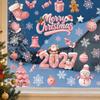 Weihnachts-Statikfolien-Fensteraufkleber für Wohnzimmer, Schlafzimmer, Feiertagsparty-Dekorationen