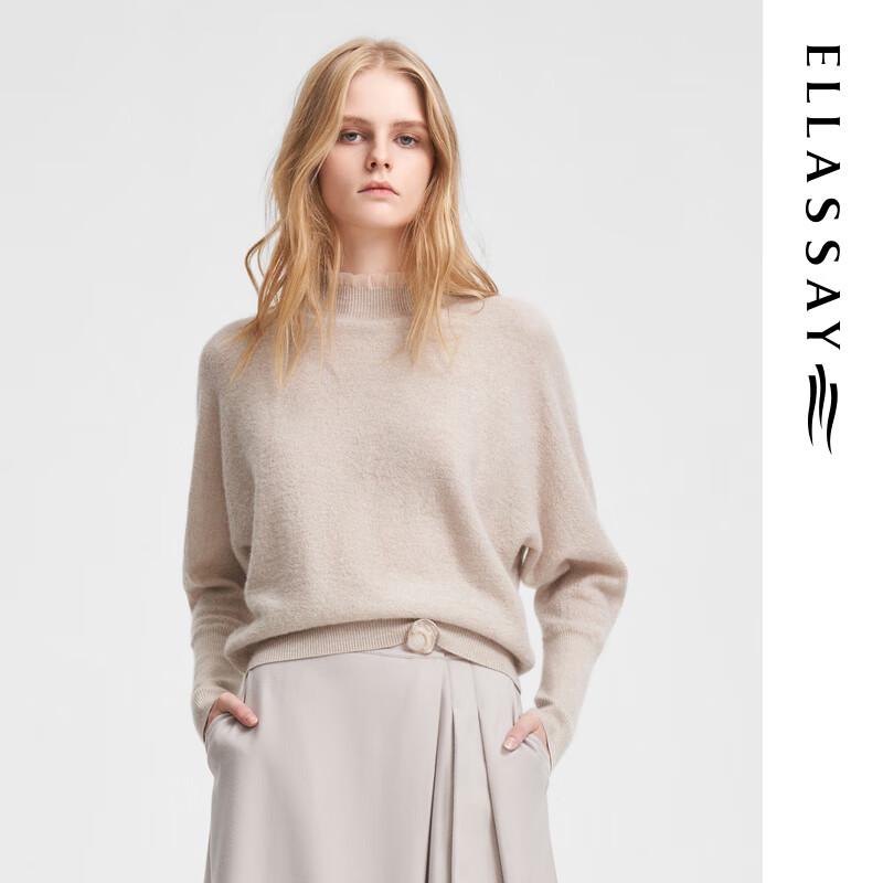 

ELLASSAY Women s Cashmere Blend Stand-Collar Pullover Sweater M