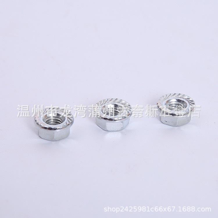 Zinc-Plated Hex Flange Nut with Knurled Teeth and Washer, Sizes M3-M16