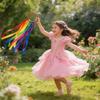 Colorful Ribbon Streamers Wristbands Gymnastics Ballet Streamers Twirling Rings For Sports Event and Dance Performances