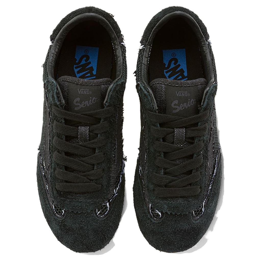 Vans Super Lowpro Frayed Comfortable Soft Thin Sole Low Top Skate Shoes Unisex Sneakers Black VN000EFQCJK