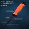 Non-slip Fish Scale Scraper Stainless Steel Fish Fillet Cutting Knife Rubber Handle Multifunctional Fishing Knife Fishing Tool Fishing Gear