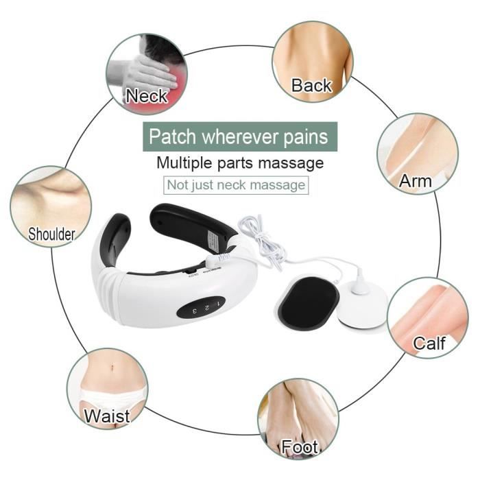 Neck Massager - Dewin - Electric Device - 3D Technology - Magnetic Effect - LED