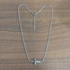 Exquisite Stainless Steel Horizontal Cross Box Chain Necklace
