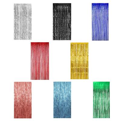 Metallic Tinsel Aluminum Foil Curtain Decoration for Birthday Wedding and Holiday Party Backdrop Door Hanging Streamers