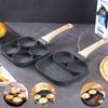 1 Stück Antihaft-Bratpfanne mit 3 oder 4 Fächern zum Braten von Eiern, Speck, Fleisch, Hühnchen, Mehrzweck-Snacks