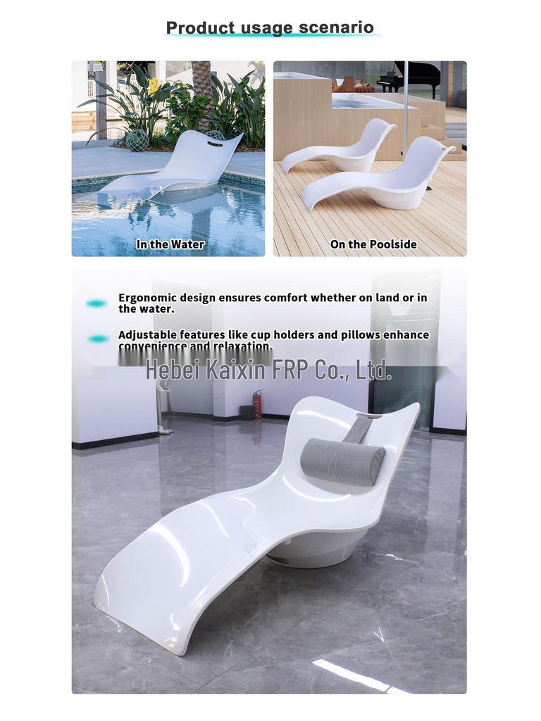 Fiberglass Leisure Lounger for Pool & Garden