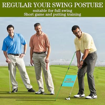 2Pcs Golf Alignment Rod 3 Section Collapsible Aiming Swing Putting Training Aid Direction