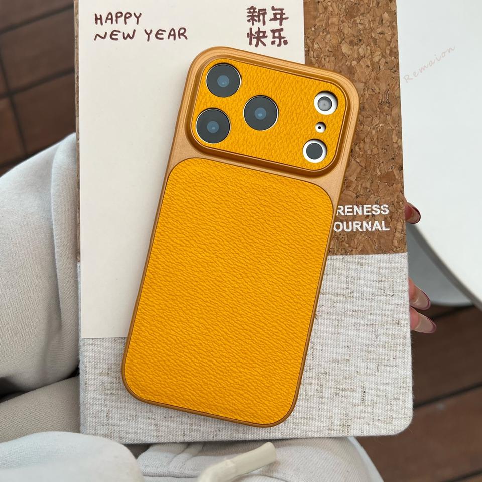 Süßes Leder Handyhülle Für Für Iphone 17 Air 13 14 1 16 17 Pro Max 16Pro 17Pro Offiziell Großes Fenster Stoßfest Schutzhülle