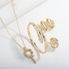 2026 Jewelry High-end Jewelry 4-piece Necklace Jewelry Snake Zircon Jewelry Set Women