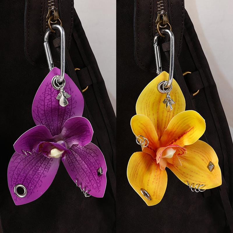 Women Girls Handicrafts Chic Alloy Flower Art Artificial Flower Decorative Simulated Orchid Gift 5 Colors