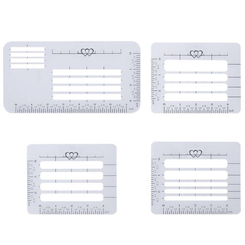 

4 Pcs Craft Addressing Guide Notebook Multi-use Letter Envelope Stencil Set Templates Rulers Diary Greeting Card