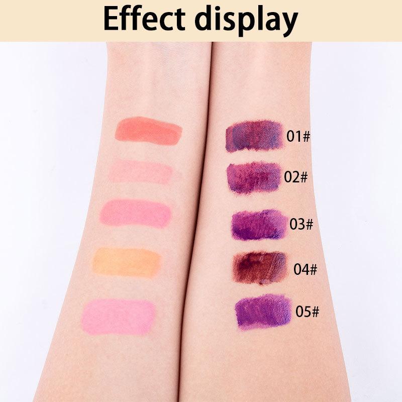 Peel Off Liquid Lipstick Rose Pink Lip Gloss Matte Outline Contour Tattoo Lip Stain Cosmetic Waterproof Transfer Lip Makeup