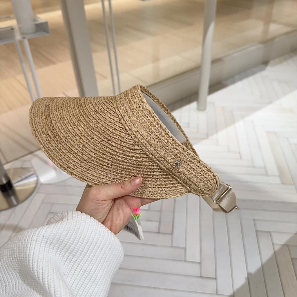 Sun Protection Hat Summer Large Brim Empty Roof Sun Hat Lafite Grass Versatile Casual Topless Beach Sun Straw Hat Women