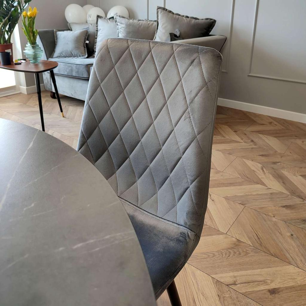 Dexter Velvet Graphite Upholstered Chair