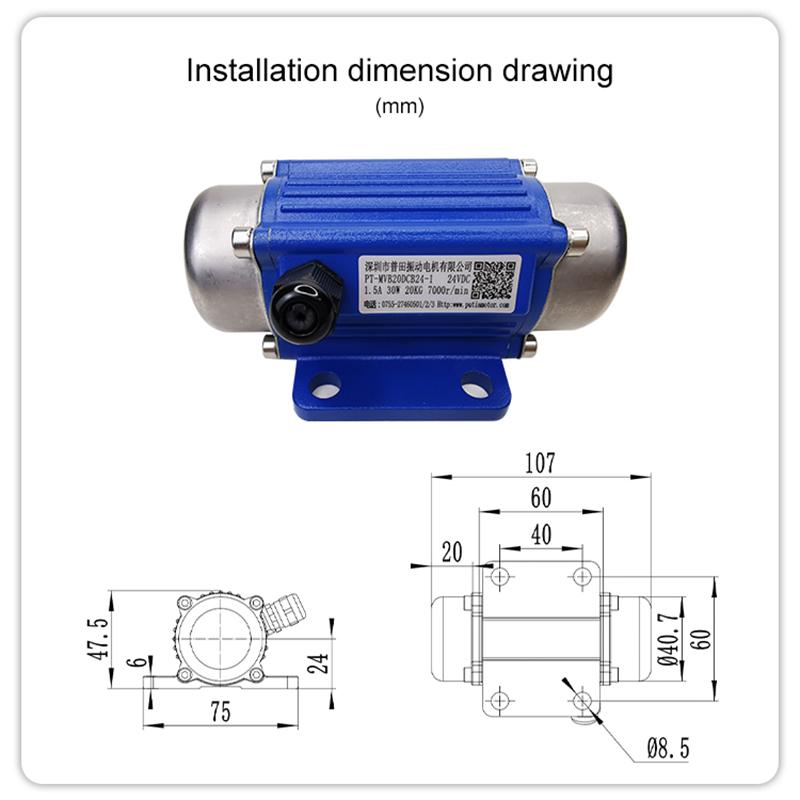 DC Bürstenloser 12V 24V Vibrationsmotor Hochfrequenzumwandlung Miniatur-Vibratormotoren Mit Regler Digitalanzeige