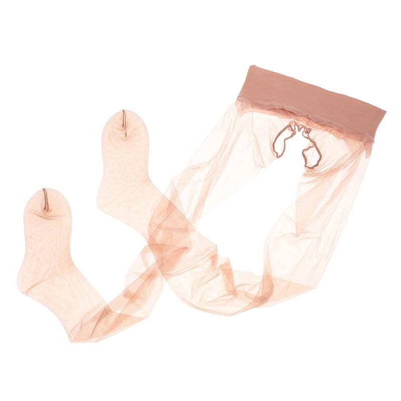 1D Sheer To Toe Seamless Tights Solid Color Smooth Touch Silky Women Pantyhose Large Size Sexy Low Rise Crotchless Underwear