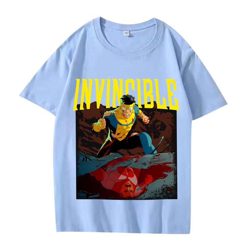 Neporazitelný Mark Grayson Superhrdina Základní tričko pánské dámské Oversized 100% Bavlna Letní potisk Unisex nadměrné velikosti trička